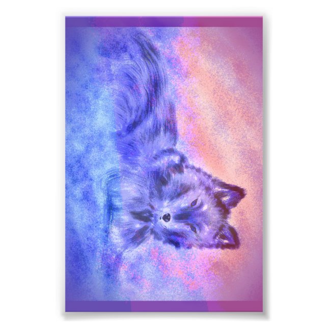 Foto Lobo en la nevada puesta de sol (Frente)