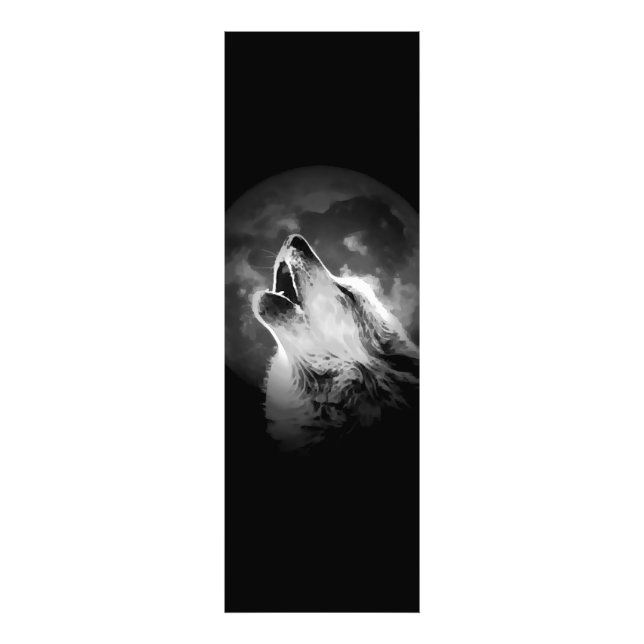 Foto Lobo negro y blanco de la luna (Frente)