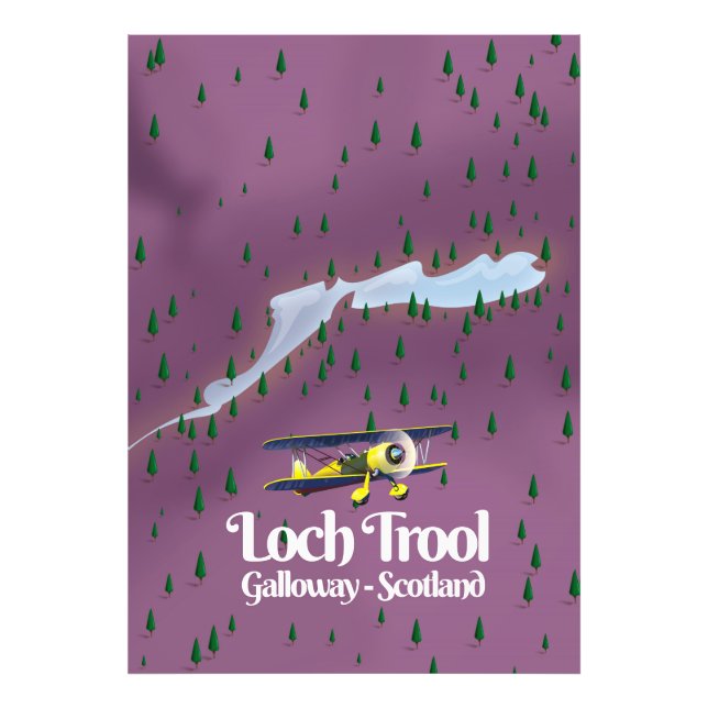 Foto loch trool, galloway, escocia Mapa de viaje (Frente)