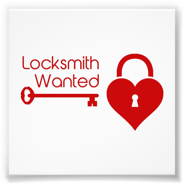 Foto Locksmith Wanted El día de San Valentín Heart Lock (Frente)