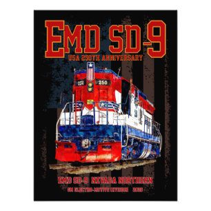 Foto Locomotora EMD SD-9 Librea del 250º Aniversario de