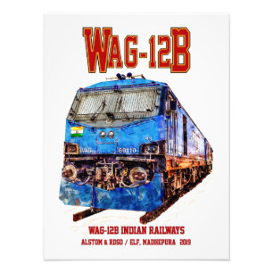 Foto Locomotora WAG-12B. Ferrocarril de la India