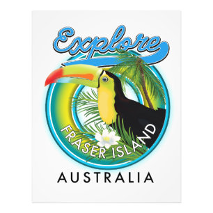 Foto Logo de exploración de la isla Fraser Australia