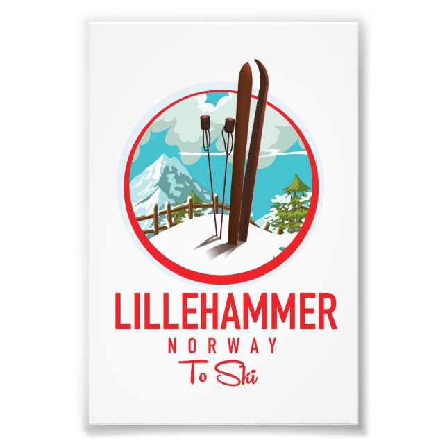 Foto Logo de la estación de esquí de Lillehammer (Frente)