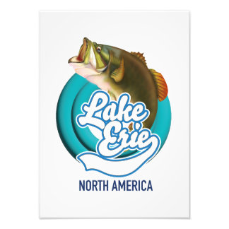 Foto Logo de la pesca en el lago Erie Norteamérica