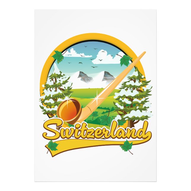 Foto Logo de viaje retro de Suiza (Frente)