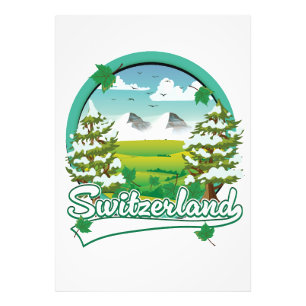 Foto Logo de viajes retro de Suiza