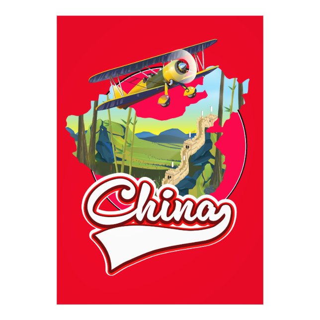 Foto Logo del mapa de viajes de China (Frente)