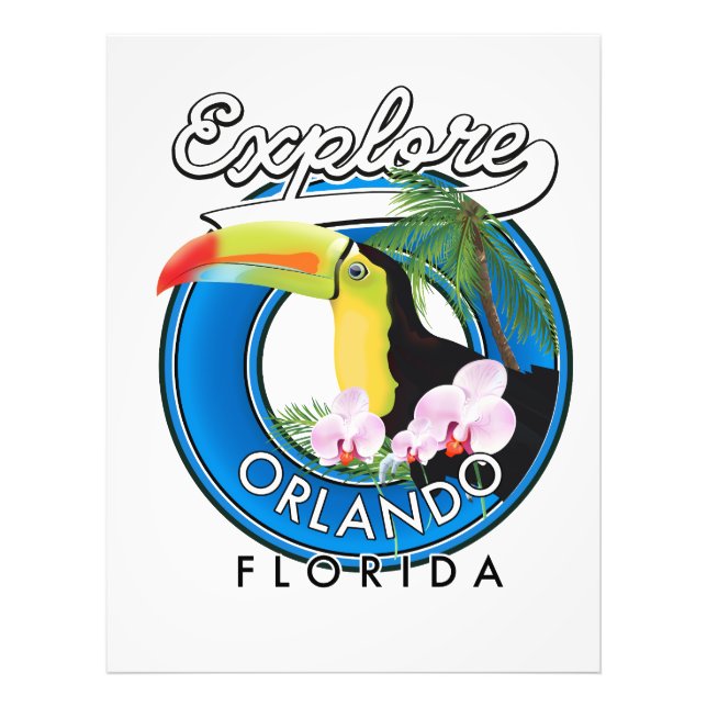 Foto Logo retro de Orlando Florida Explore. (Frente)