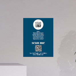 Foto Logotipo comercial simple Código QR Azul