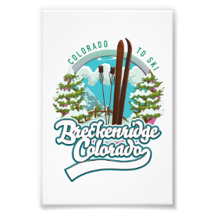 Foto logotipo de esquí vintage de Breckenridge, Colorad