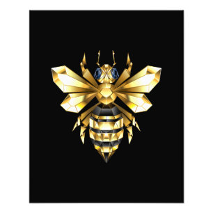 Foto Logotipo de Relieve metalizado dorado falso poligo