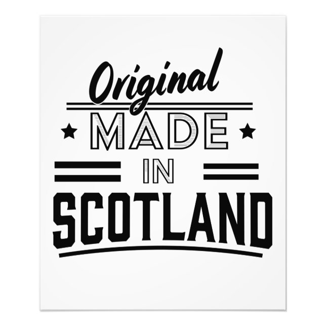 Foto Logotipo retro original hecho en Escocia (Frente)