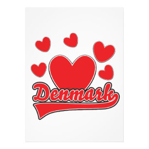 Foto Logotipo vintage de estilo de amor a Dinamarca