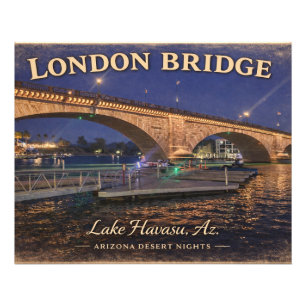 Foto London Bridge Lago Havasu vista nocturna