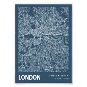 Foto Londres - Mapa de la ciudad de Blueprint del Reino