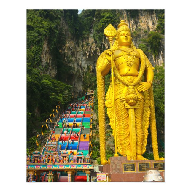 Foto Lord Murugan y las escaleras en las cuevas de Batu (Frente)