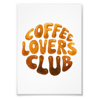 Foto Los amantes del café Club Wall Art, Tipografía cap
