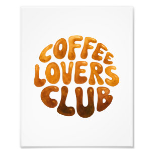 Foto Los amantes del café Club Wall Art, Tipografía cap