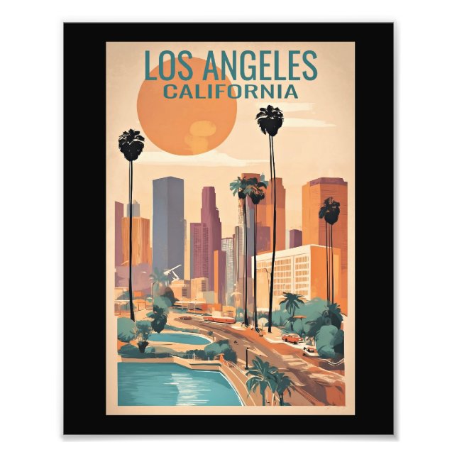 Foto Los Ángeles, ilustracion de la época de California (Frente)