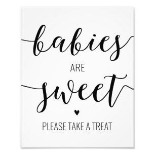 Foto Los bebés son dulces, tómate un Rótulo Baby Shower