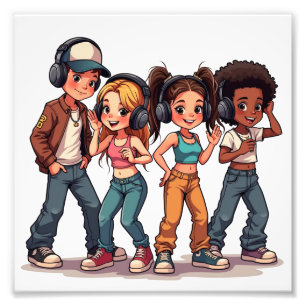 Foto Los cuatro amigos del artista