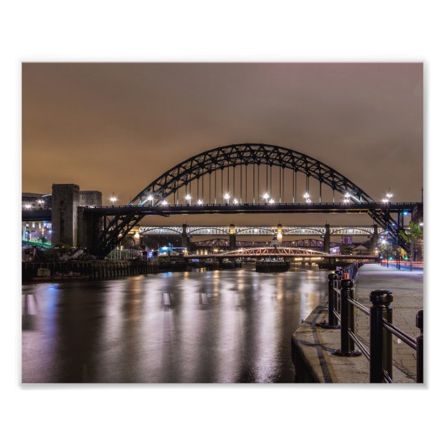 Foto Los puentes de Tyne de noche (Frente)