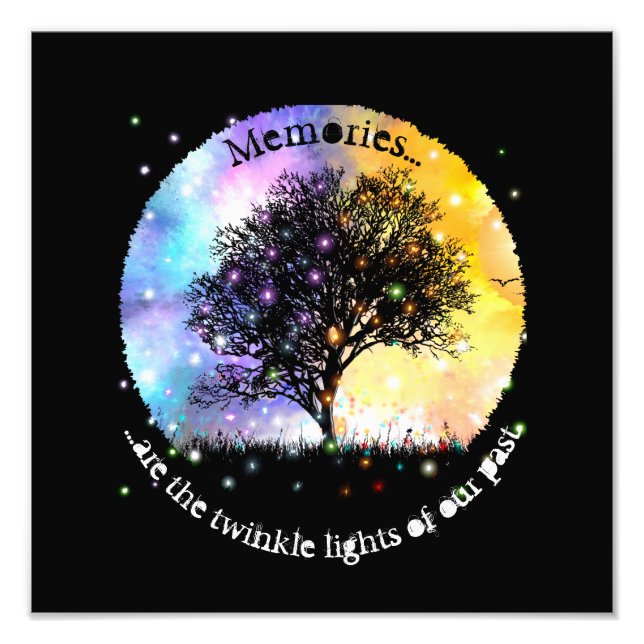 Foto Los recuerdos son luces de brillo árbol negro del  (Frente)