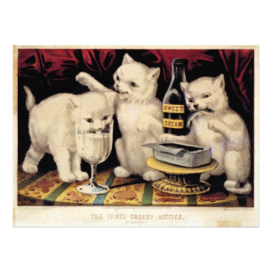 Foto Los tres gatitos codiciosos en el banquete Ives