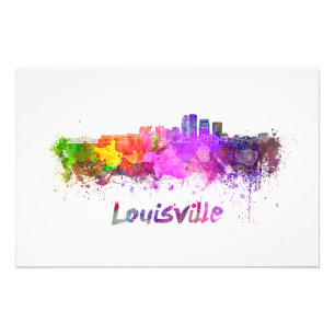 Foto Louisville skyline in watercolor