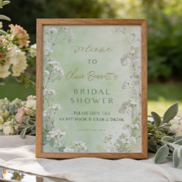 Foto Love Is in Bloom Bridal Shower Welcome Sign