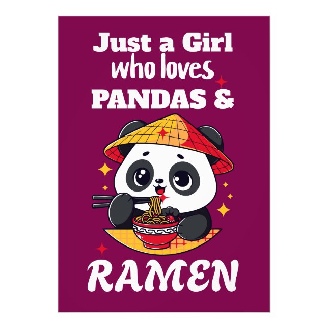 Foto Love Pandas and Ramen (texto blanco) (Frente)