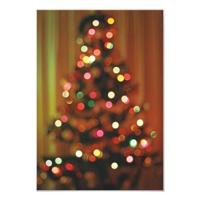 Foto Luces borrosas de árboles de Navidad (Frente)