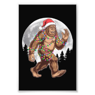 Foto Luces de árbol de Navidad de Bigfoot Santa Navidad