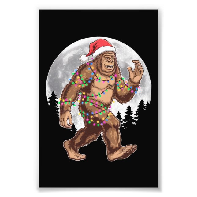 Foto Luces de árbol de Navidad de Bigfoot Santa Navidad (Frente)