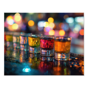 Foto Luces de bar nocturno de neón Coloridas