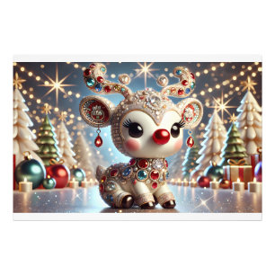 Foto Lujosa representación 3D de Rudolph con multicolor