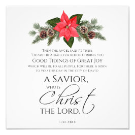 Foto Luke 2:10-11 Good Tidings Poinsettia Navidades