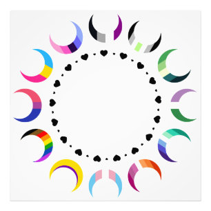 Foto Luna de Orgullo Creciente y Corazón Negro
