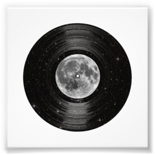 Foto Luna en el expediente de LP del vinilo del espacio