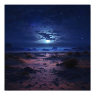 Foto Luna llena del desierto nocturno