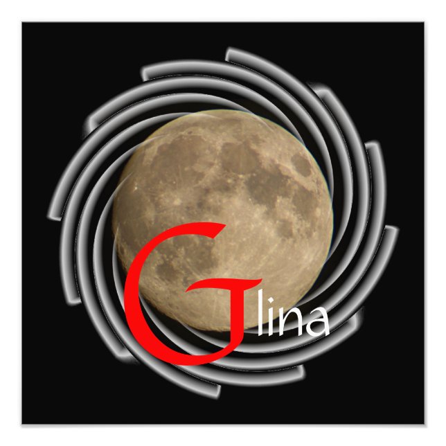Foto Luna, Lune, Luna, Glina, Moon póster (Frente)