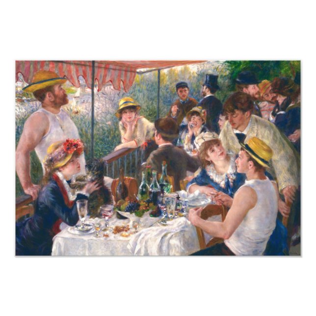 Foto Luncheon del Fiesta del barco, 1880 por Renoir (Frente)