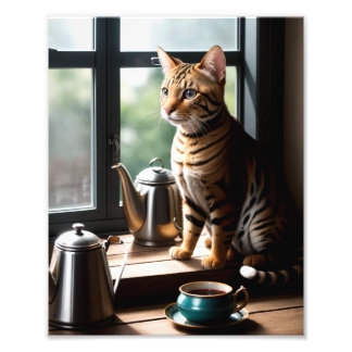 Foto Luxury Bengal Cat Portrait by Window