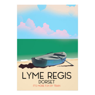 Foto Lyme Regis, poster de viajes Dorset Vintage.