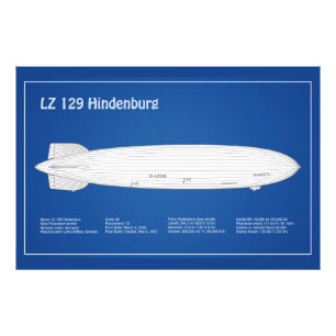 Foto LZ 129 Hindenburg - Aviso Planes de Blueprint ABD