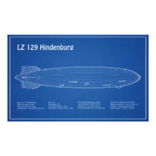 Foto LZ 129 Hindenburg - Aviso Planes de Blueprint AD