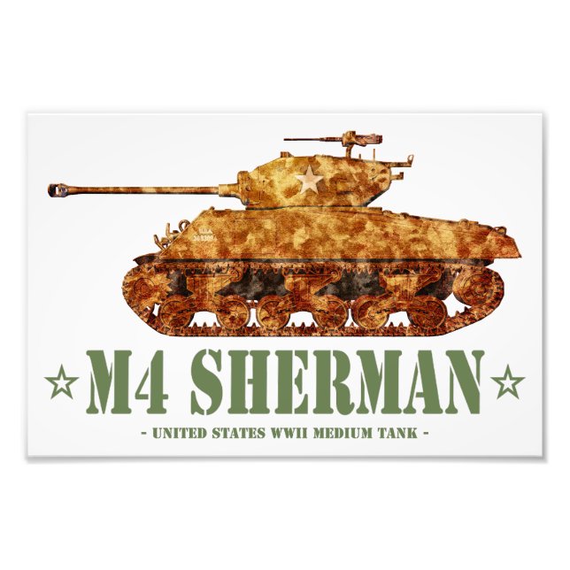 Foto M4 Sherman World War Two American Medium Tank WWII (Frente)