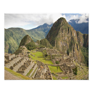 Foto Machu Picchu, ciudad del inca en la impresión de