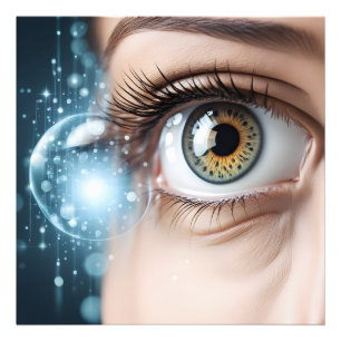 Foto macro ocular femenina